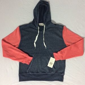 NWT Navy/Coral Hoodie Sweatshirt XL